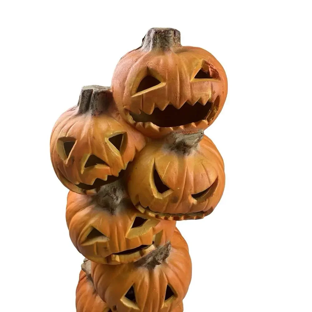 Vintage 1995 Trendmasters Halloween Pumpkin Jack O Lantern Stack Light Large